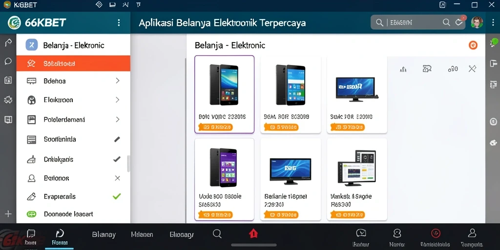Tampilan aplikasi 66KBET yang user-friendly dan menarik.