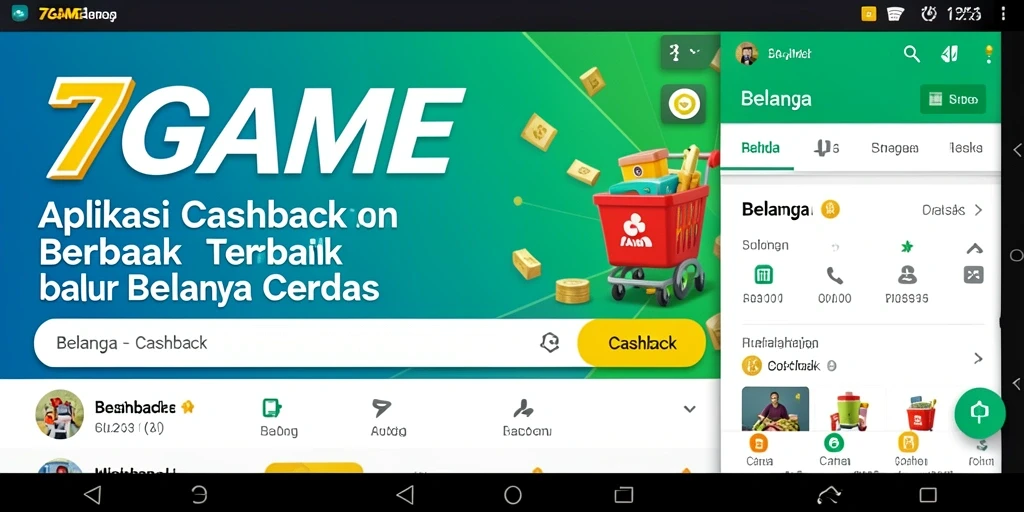 Screenshot utama 7GAME menampilkan antarmuka aplikasi Cashback yang user-friendly.