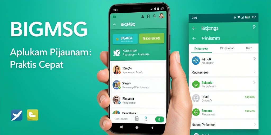 Screenshot antarmuka aplikasi Pinjaman BIGMSG yang mudah digunakan.