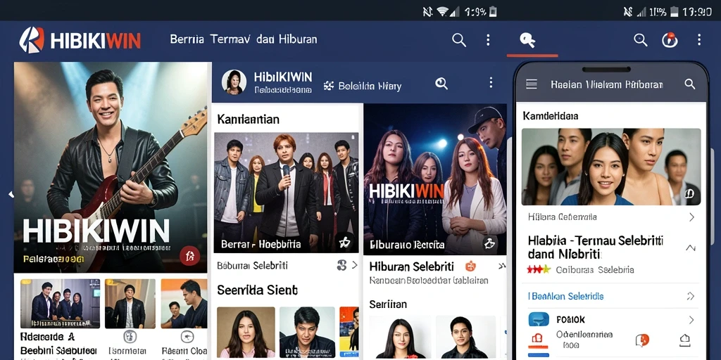 Tampilan antarmuka HIBIKIWIN yang menarik dan informatif.