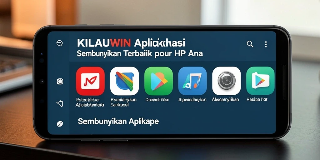 Tampilan antarmuka KILAUWIN yang sederhana dan fungsional untuk menyembunyikan aplikasi.