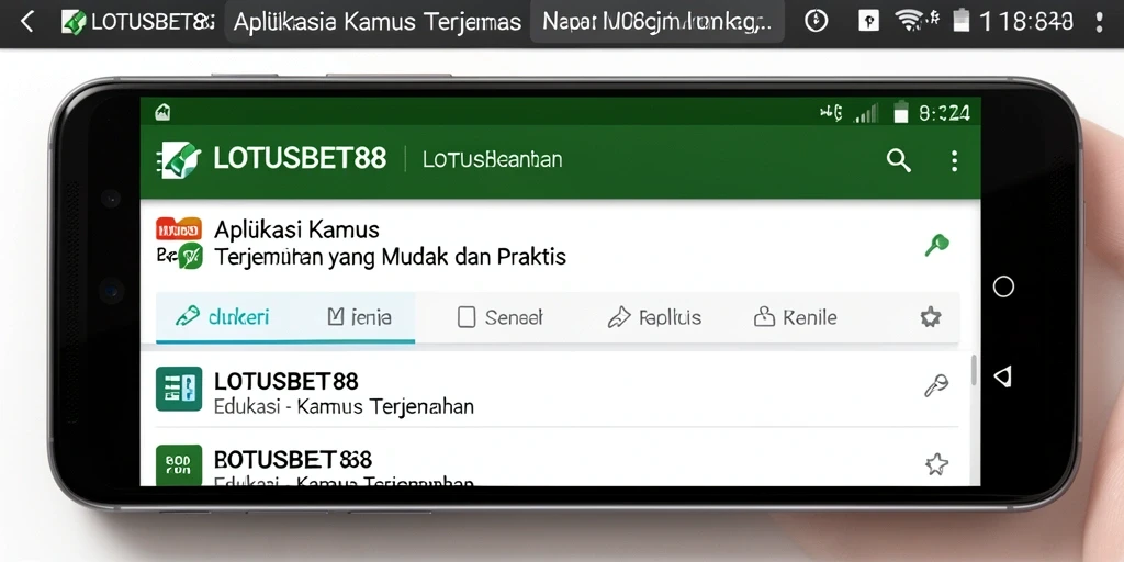 Tampilan antarmuka LOTUSBET88 yang intuitif dan mudah digunakan.