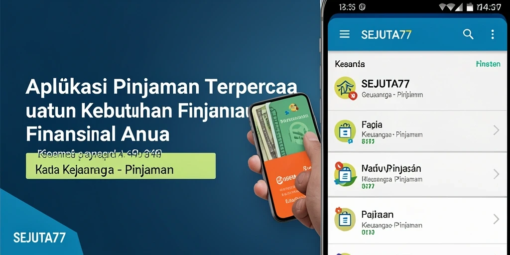 Tampilan antarmuka aplikasi SEJUTA77 untuk pengajuan Pinjaman.