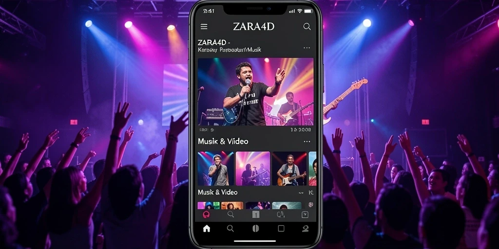 Antarmuka ZARA4D yang menarik dengan fitur Karaoke interaktif.